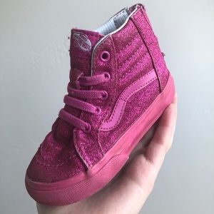 Vans sk8 Glitter Pink Toddler HighTops sz 7
